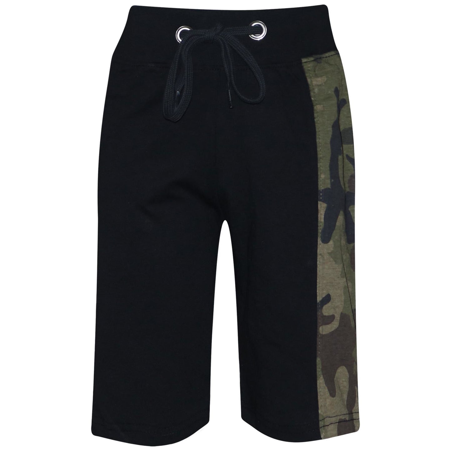 Kids Boys T Shirt Shorts 100% Cotton Contrast Panel Top Summer Short Set 5-13 Yr