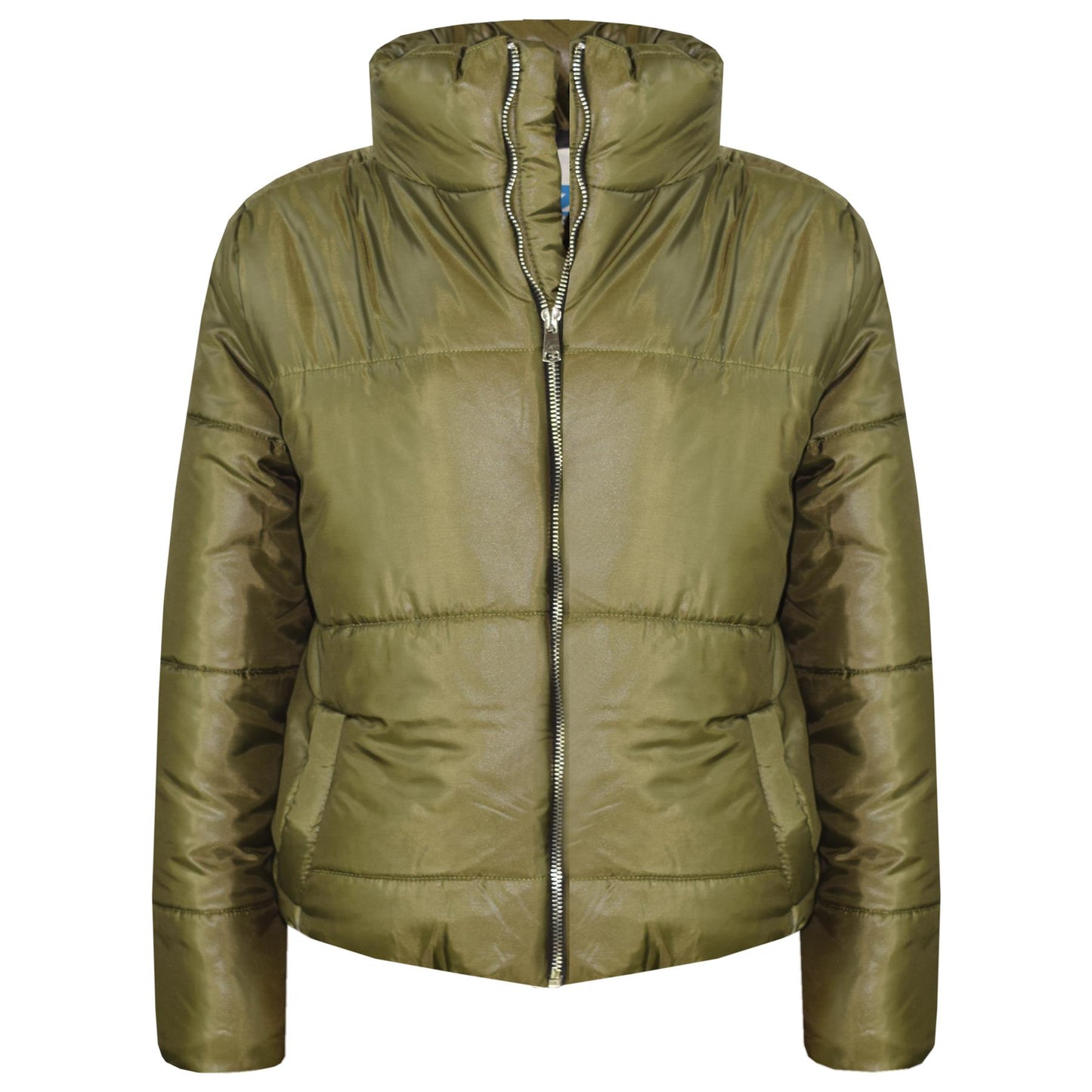 Girls Jacket Kids Wetlook Cropped Padded Quilted Puffer Bubble Jackets Coat 5-13