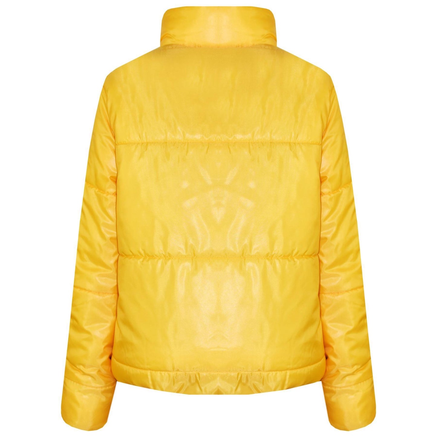 Girls Jacket Kids Wetlook Cropped Padded Quilted Puffer Bubble Jackets Coat 5-13