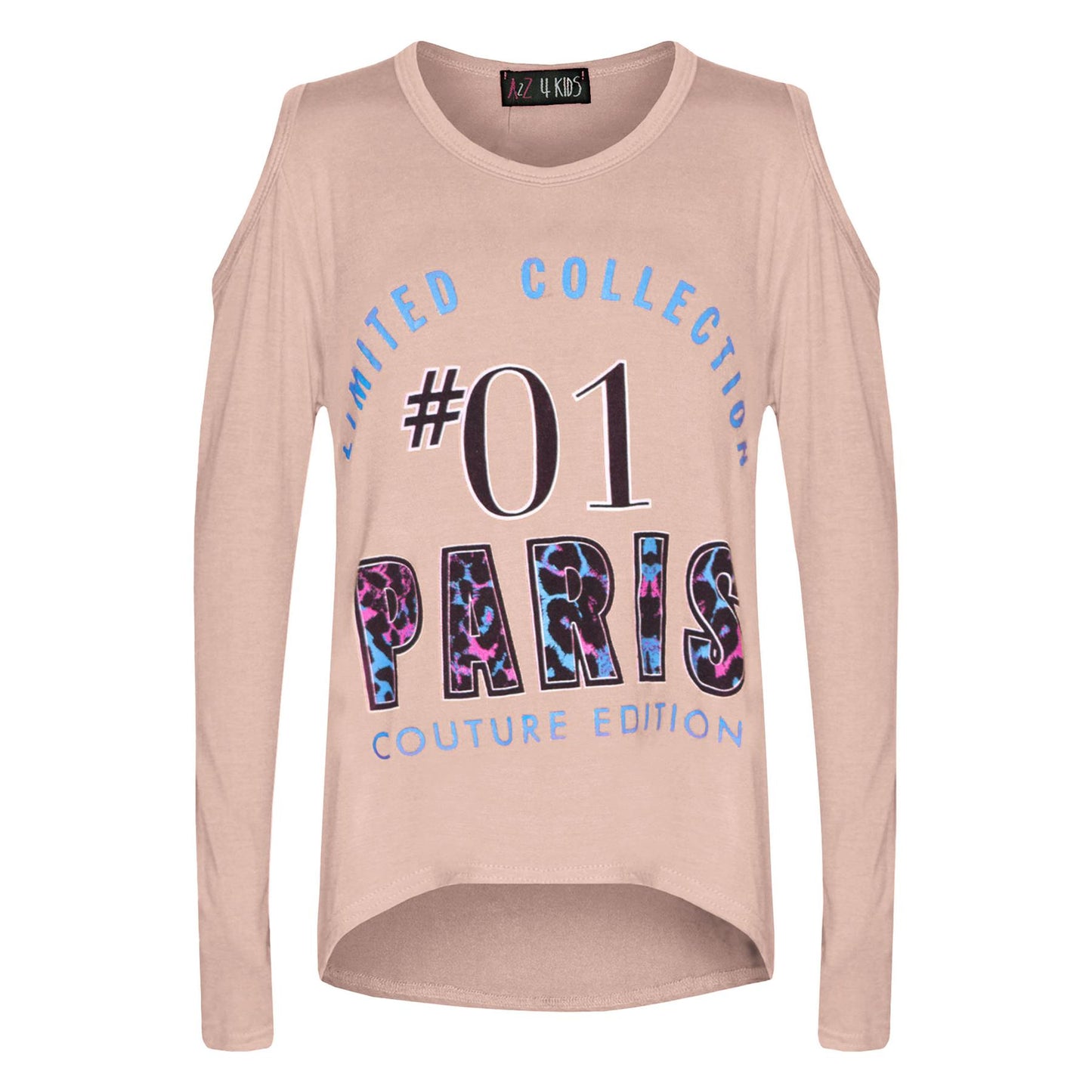 Girls Top Kids #01 Paris Print Trendy Top & Multi Leoaprd Legging Set 7-13 Years