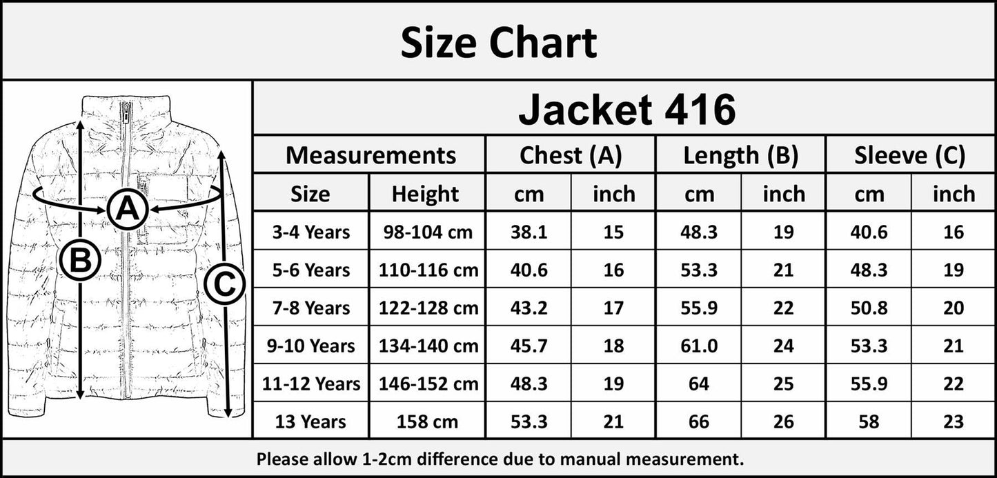Kids Boys Jackets Hooded Padded Puffer Warm Thick Winter Fashion School Coats