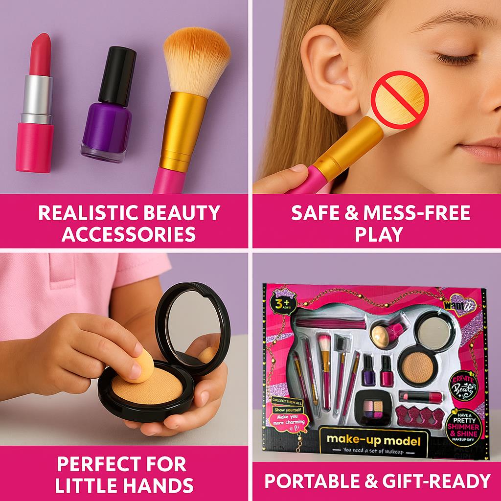 A2Z 4 Kids 36PCS Girls Pretend Play Makeup Set Model Beauty Kit Toy for Ages 3+