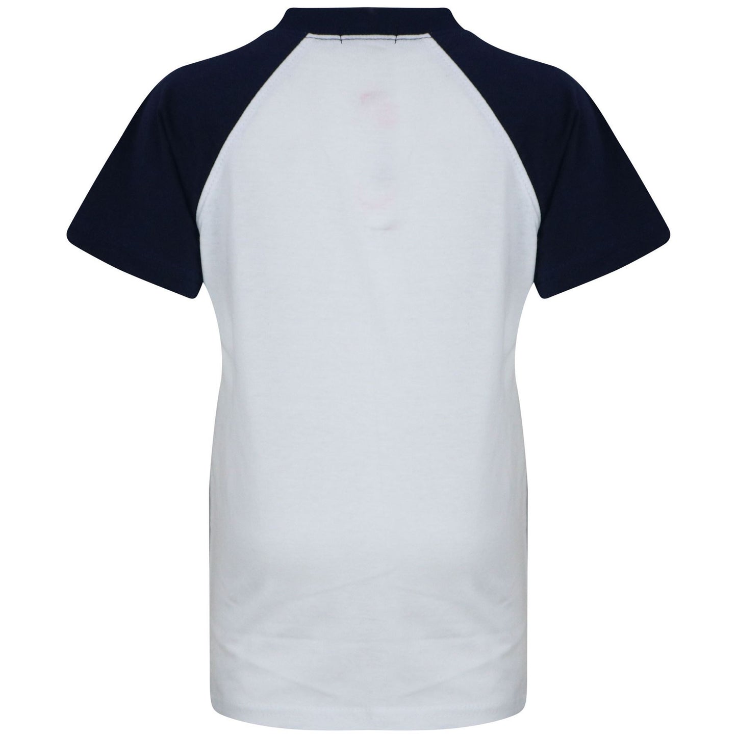 Kids Raglan Style T Shirt Contrast Colour Short Sleeve Top Girls Boys Age 5-13 Y