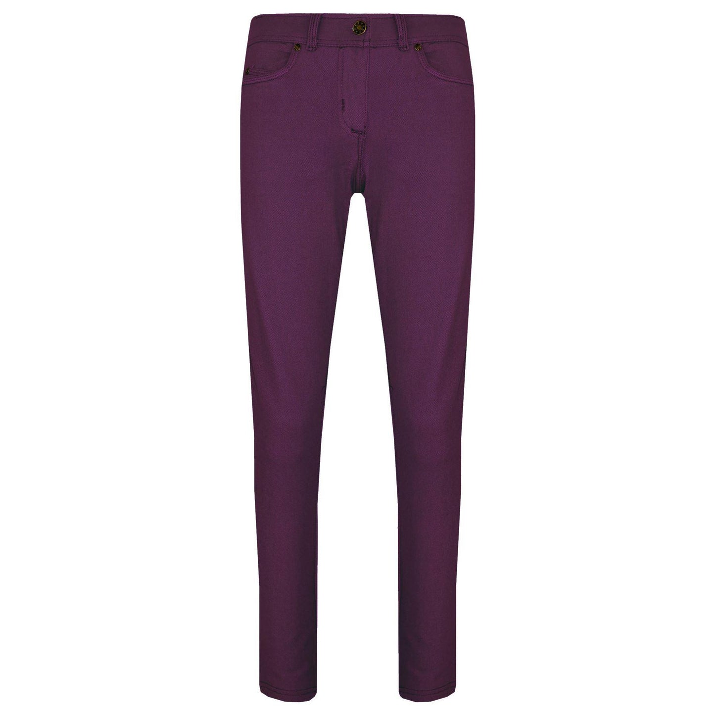 Kids Skinny Jeans Girls Stretchy Jeggings Fit Pants Coloured Trousers 5-13 Years