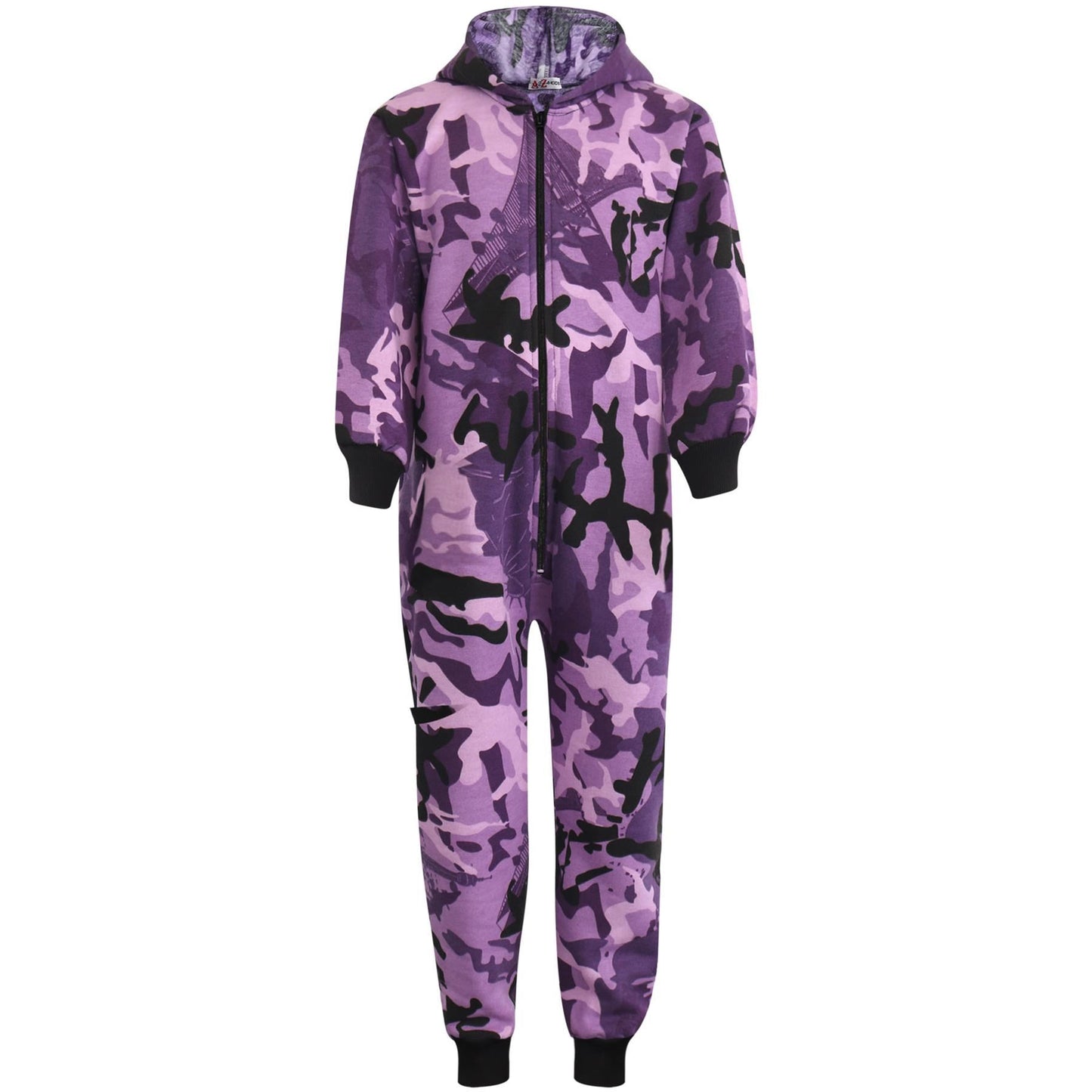 Kids Girls Boys A2Z Onesie One Piece Camouflage Print Jumsuit Playsuit 5-13 Year