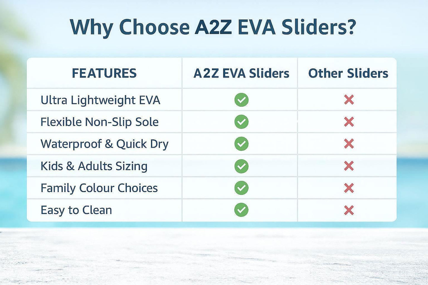 A2Z Mens Womens Boys Girls EVA Sliders Soft Pool Slides Non Slip Shower Slippers