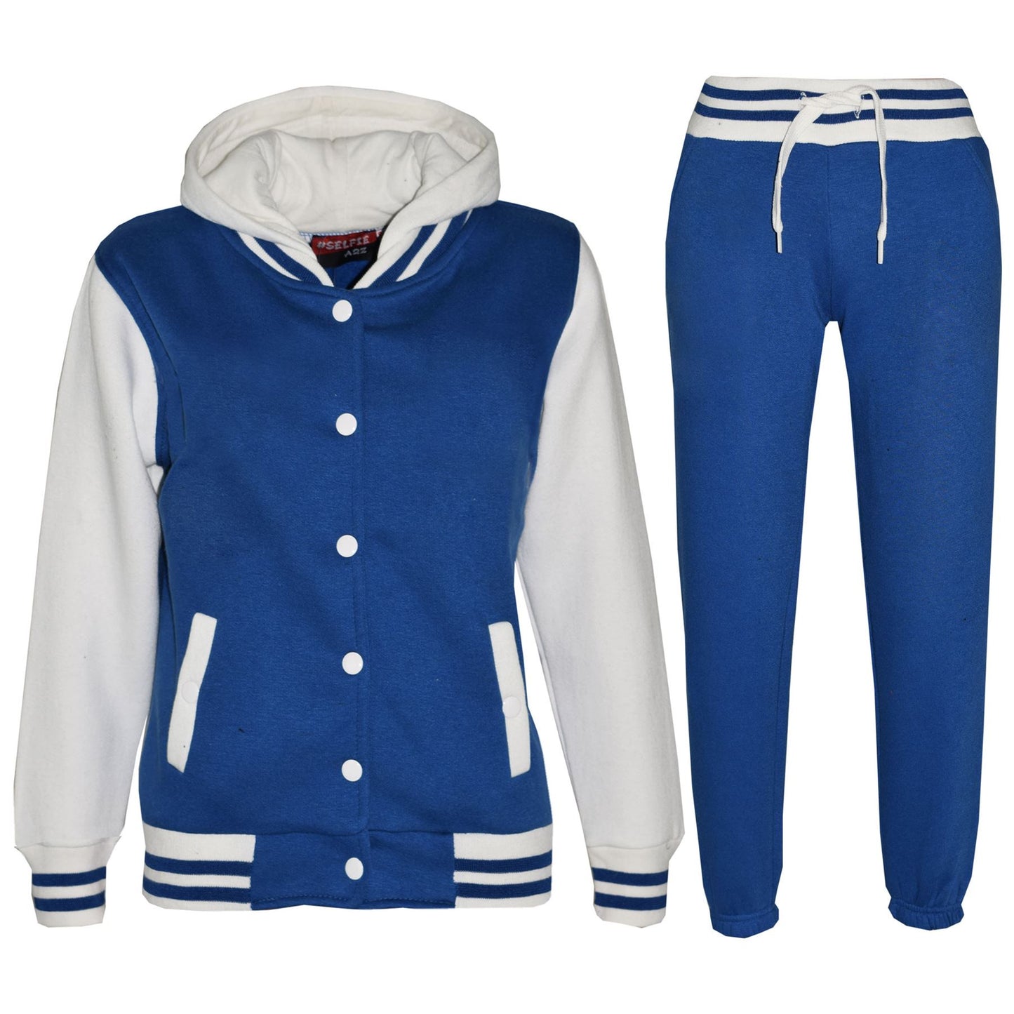 Girls Boys Tracksuit Kids Baseball Top Bottoms Jogging Suit Unisex Outfit 5-13Yr