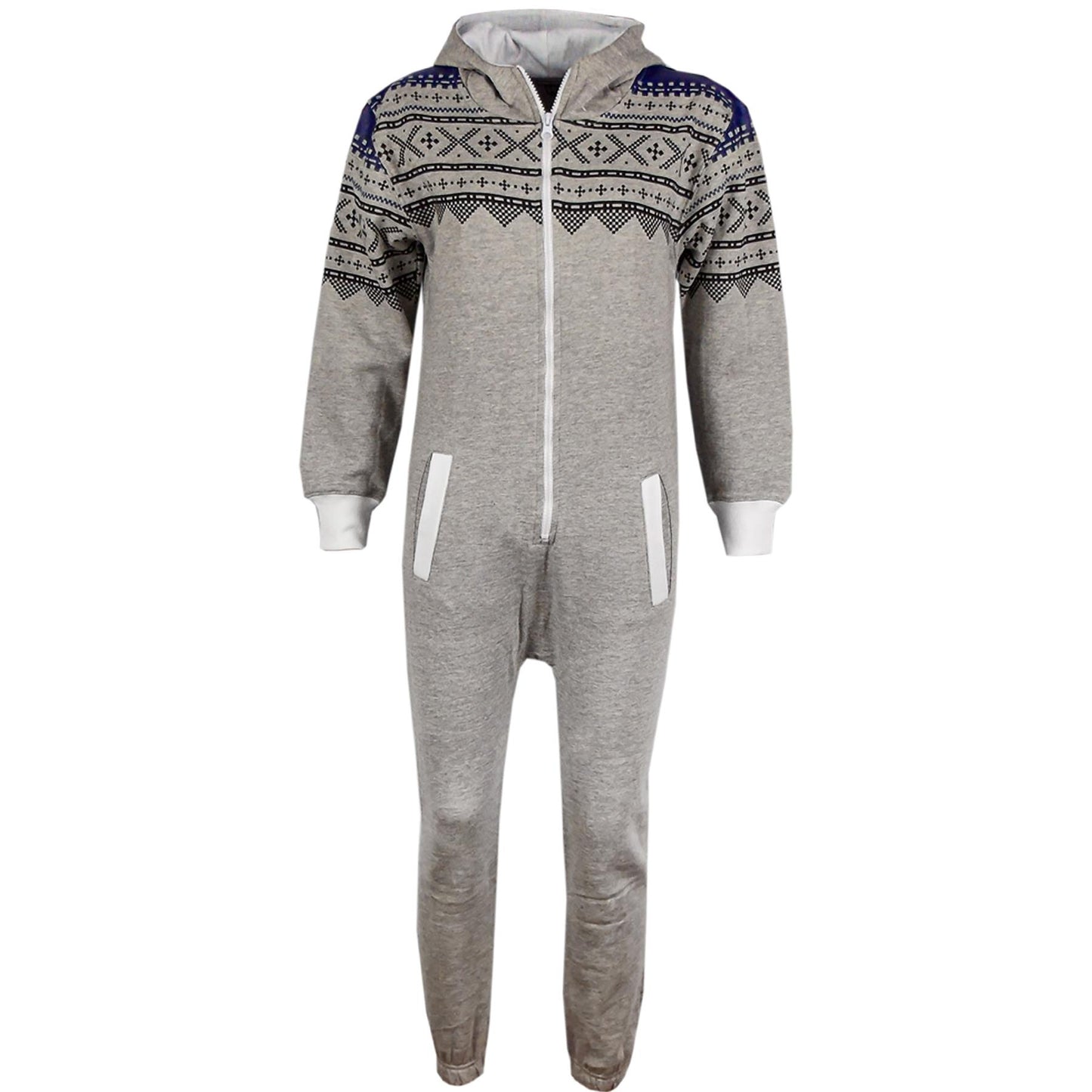 Kids Girls Boys A2Z Onesie One Piece Aztec Snowflake Print All In One Jumpsuits