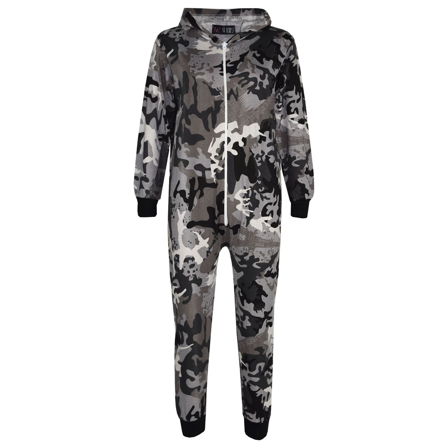 Kids Girls Boys A2Z Onesie One Piece Camouflage Print Jumsuit Playsuit 5-13 Year