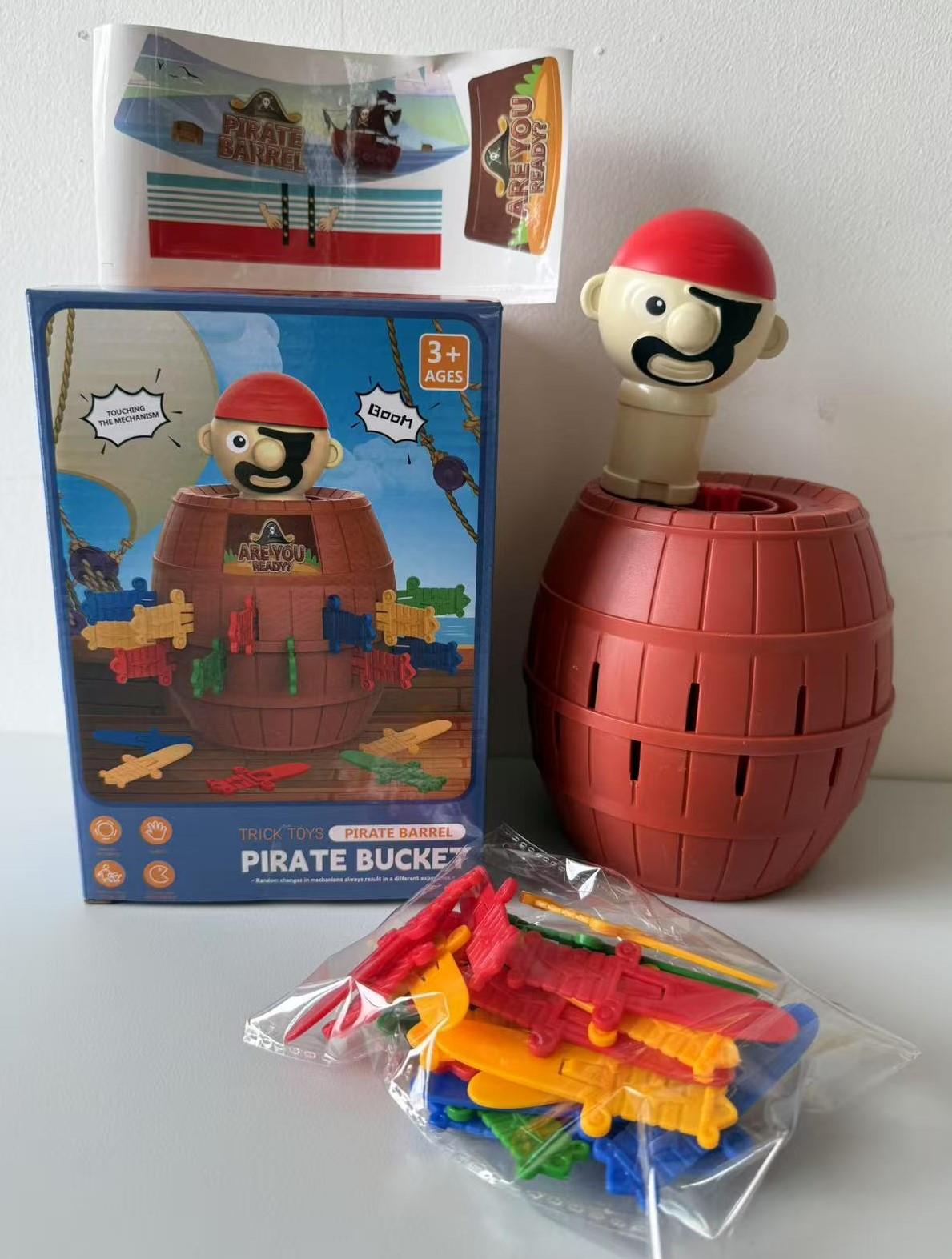 A2Z 4 Kids Pirate Barrel Pop-Up Classic Sword Surprise Game Toy for Kids Age 3+