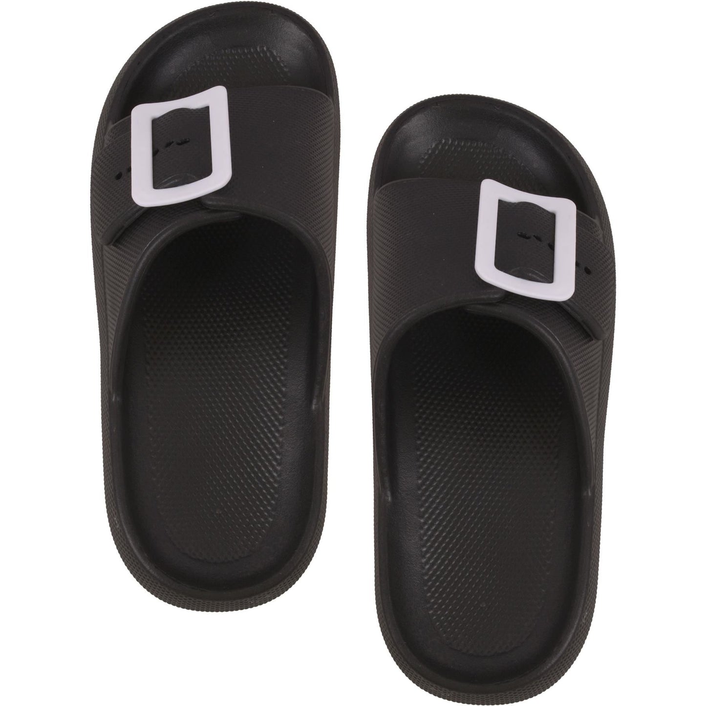 A2Z Girls Teens Open Toe Knitted Effect Lightweight Flat Ladies Walking Sliders