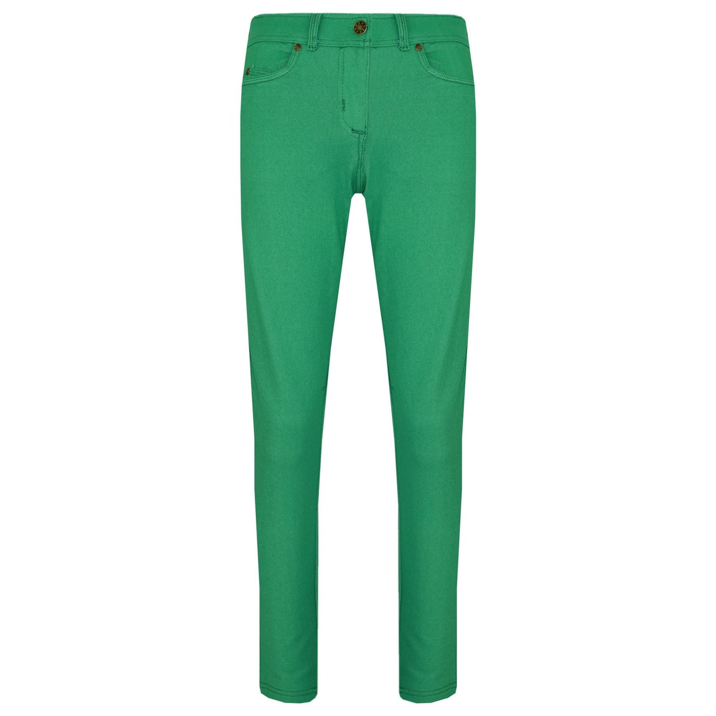 Kids Skinny Jeans Girls Stretchy Jeggings Fit Pants Coloured Trousers 5-13 Years
