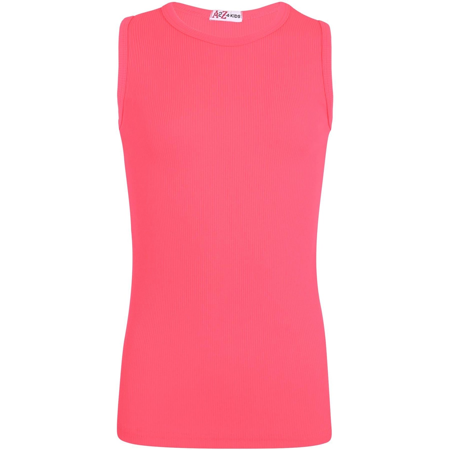 Girls Ribbed Vest Kids Stylish Top Fashion T Shirt Age 5 6 7 8 9 10 11 12 13 Yr