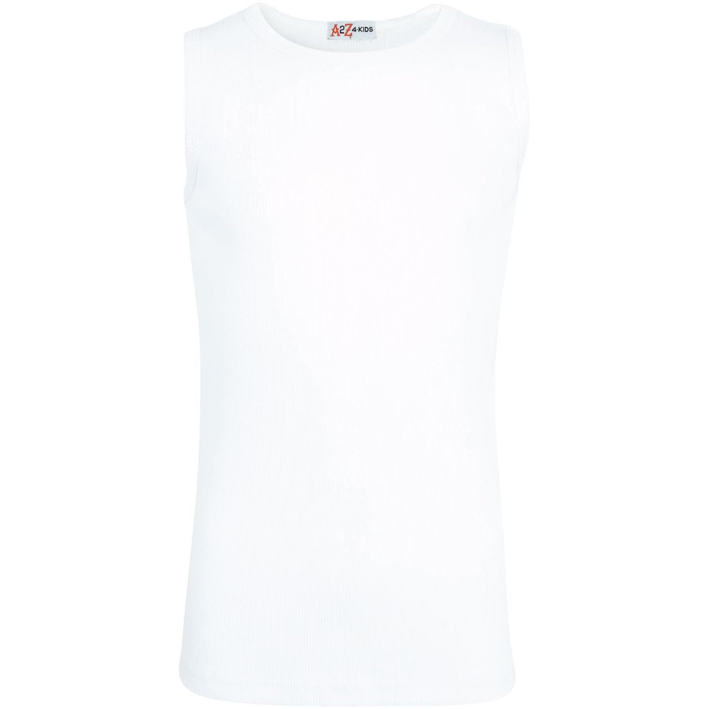 Girls Ribbed Vest Kids Stylish Top Fashion T Shirt Age 5 6 7 8 9 10 11 12 13 Yr