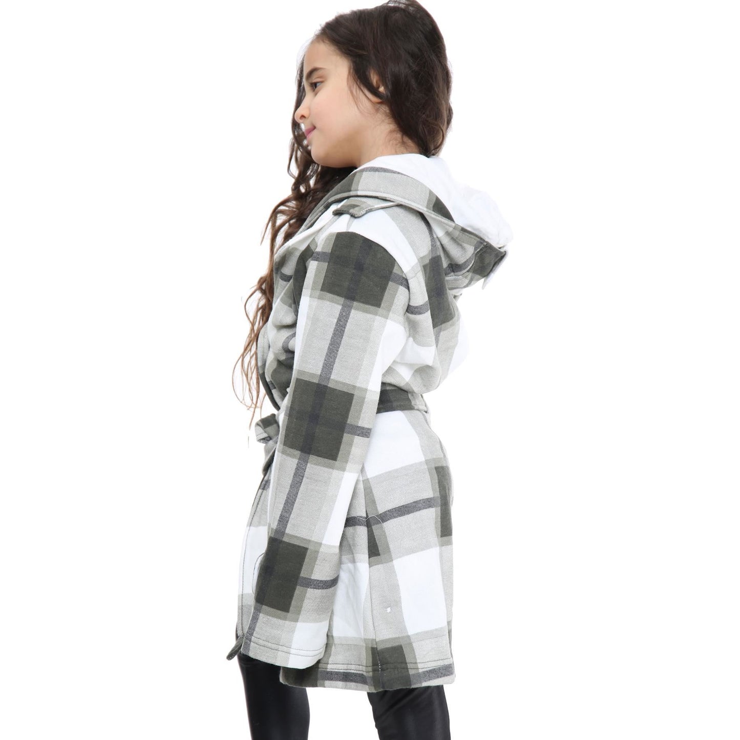 A2Z 4 Kids Parka Jacket Hooded Warm Jacket Oversized Belted Cuffs 5 -13 Years