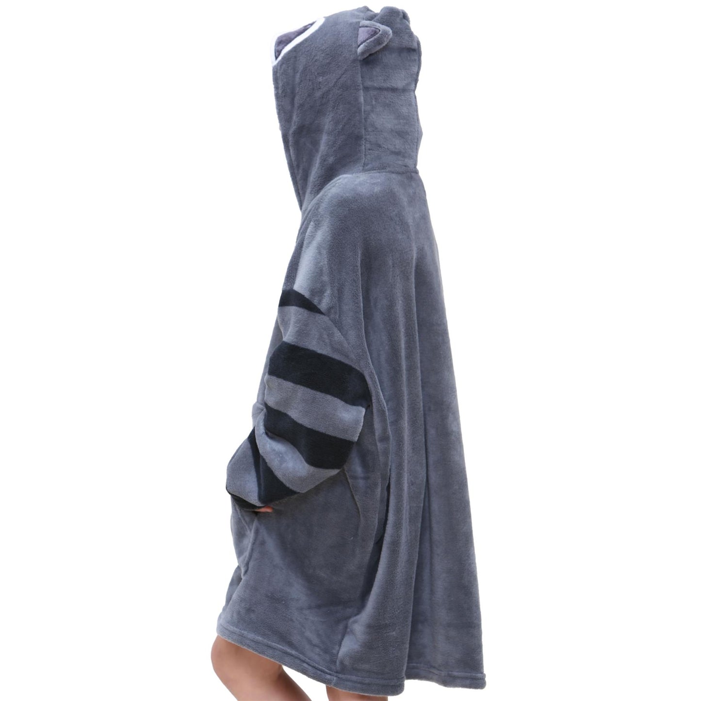 Kids Girls Boys Oversized Hoodie Snuggle Blanket Super Soft Warm Fleece 3-13 Yrs