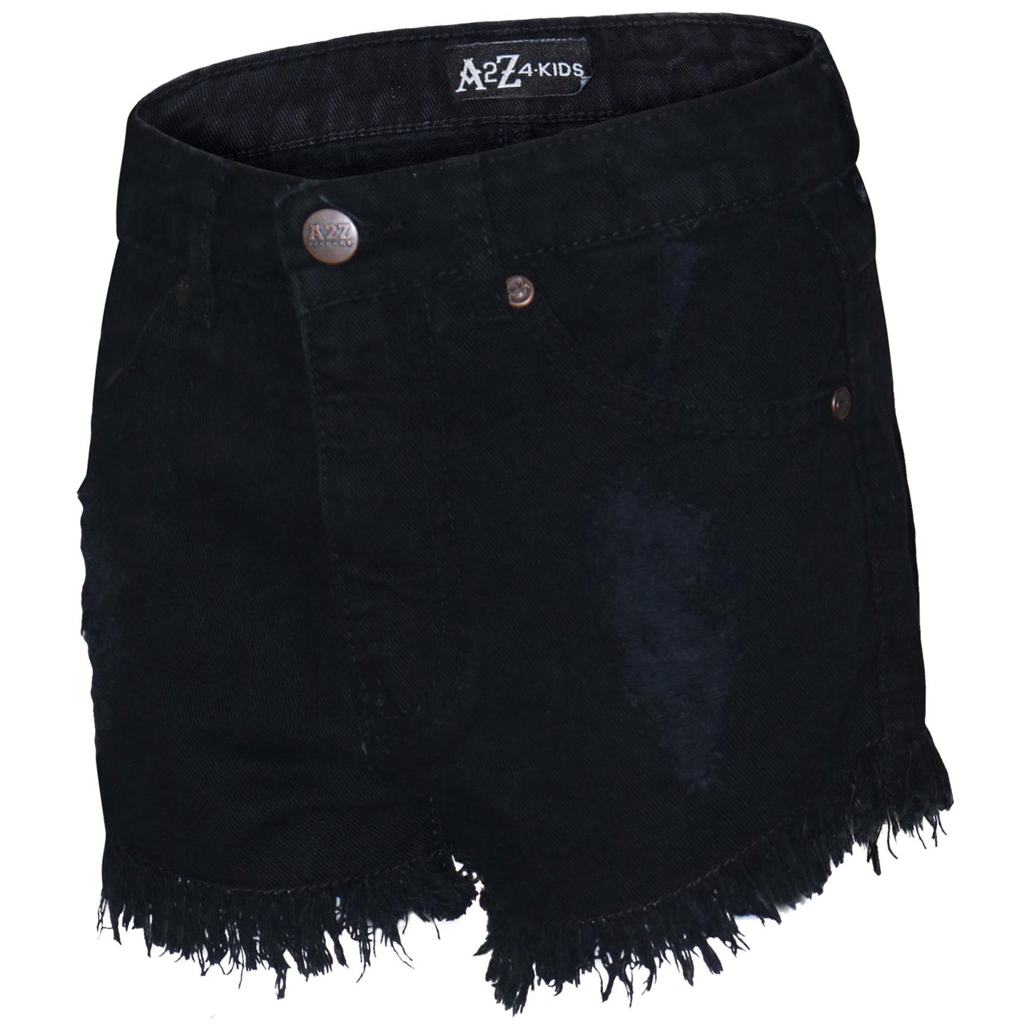 A2Z 4 Kids Girls Shorts Skinny Ripped Jeans Denim Stretch Short Casual�Half�Pant