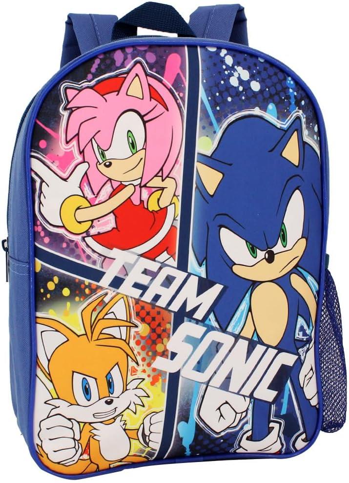 Kids Boys Sonic The Hedgehog Backpack Officially Licensed Team Sonic School Bag