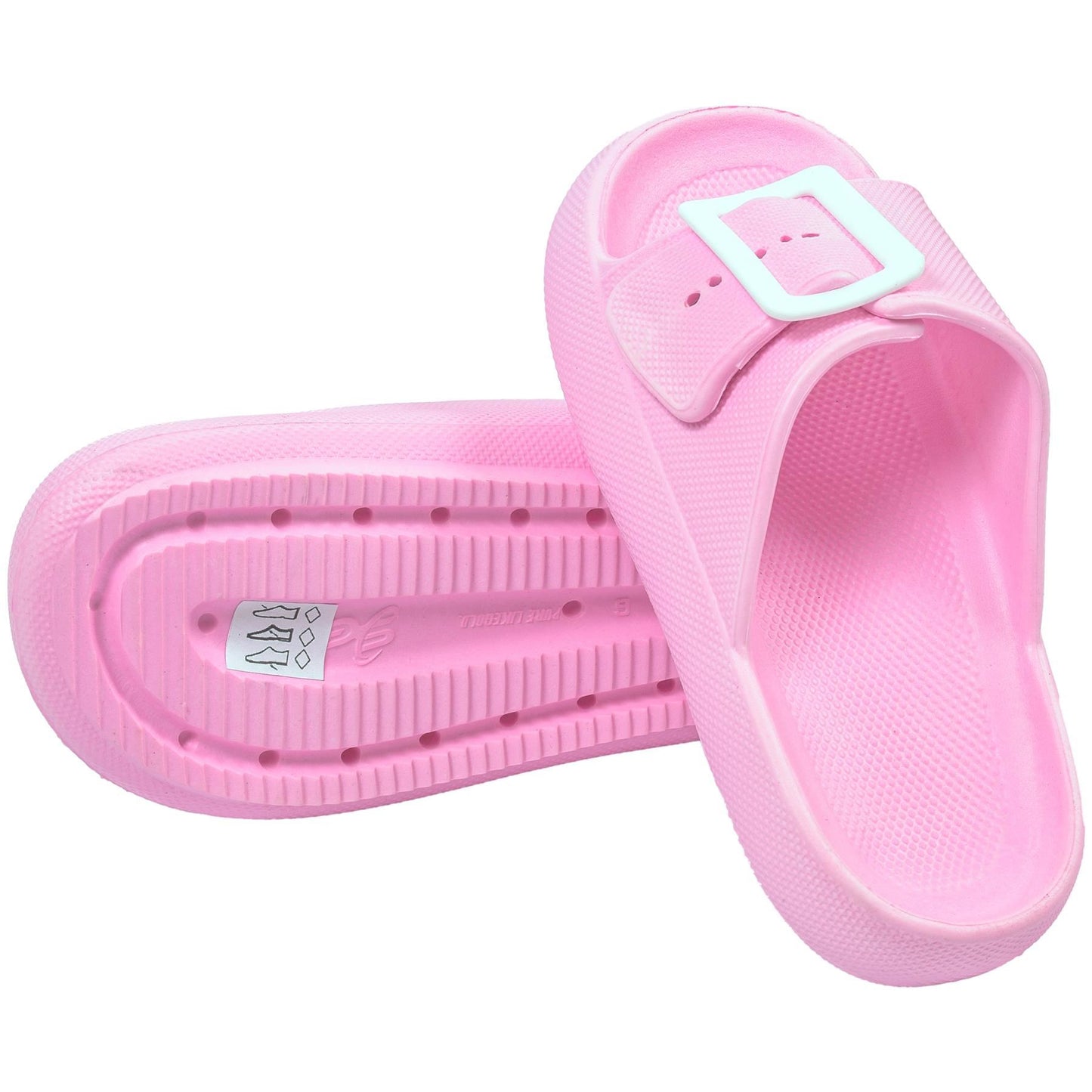 A2Z Girls Teens Open Toe Knitted Effect Lightweight Flat Ladies Walking Sliders