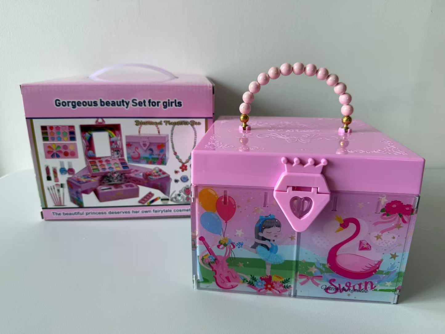 A2Z 4 Kids Princess Makeup Set Girls Portable Beauty Box Toy with Mirror Age 5+