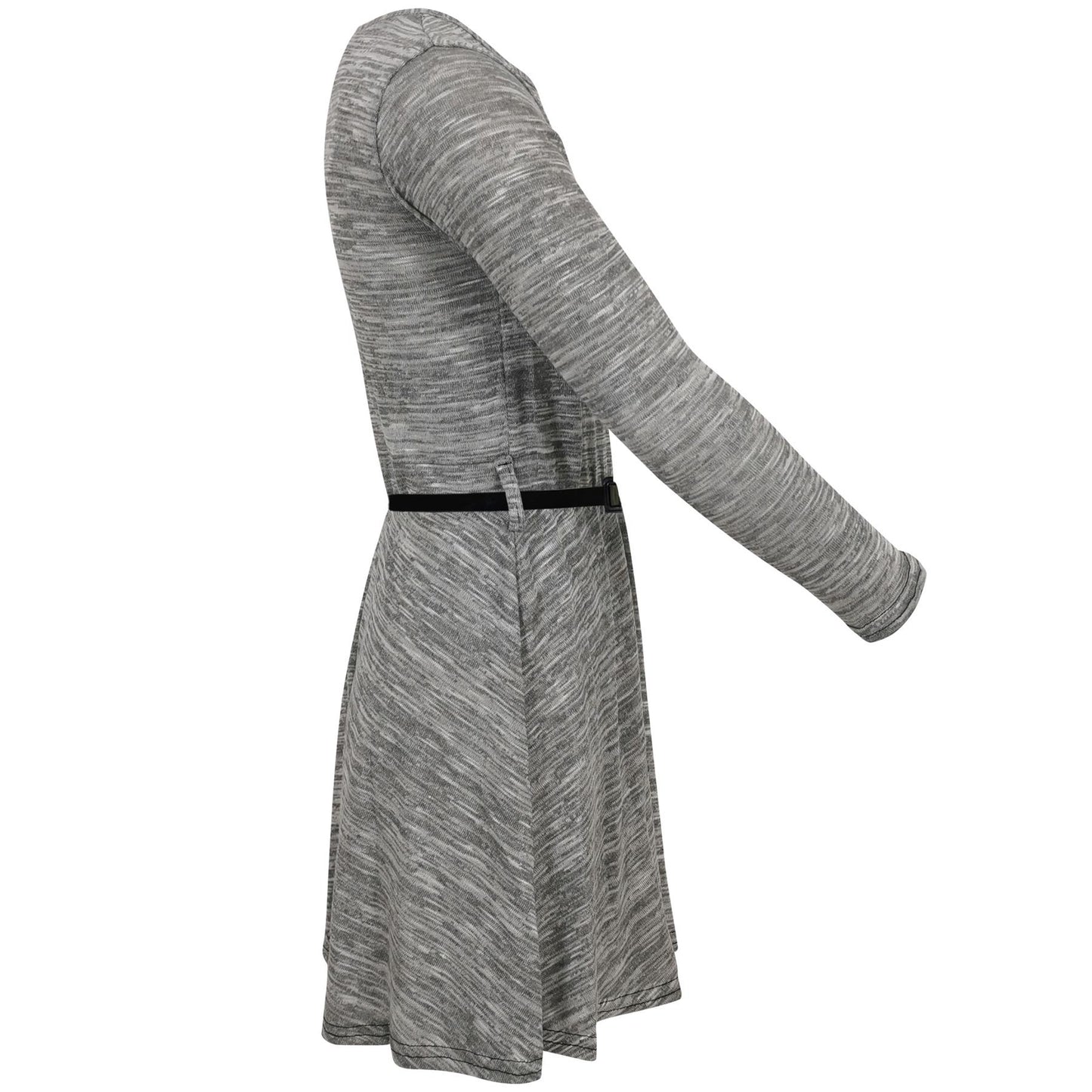Kids Girls Skater Dress Summer Party Dance Long Sleeves Dresses Age 3-13 Years