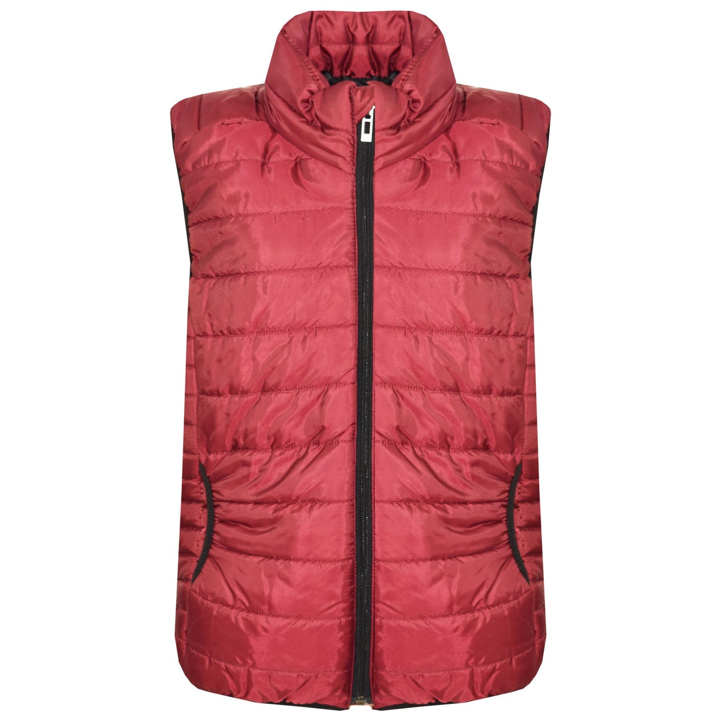 Kids Girls Boys Sleeveless High Neck Padded Lined Gilet Bodywarmer Jackets 5-13Y