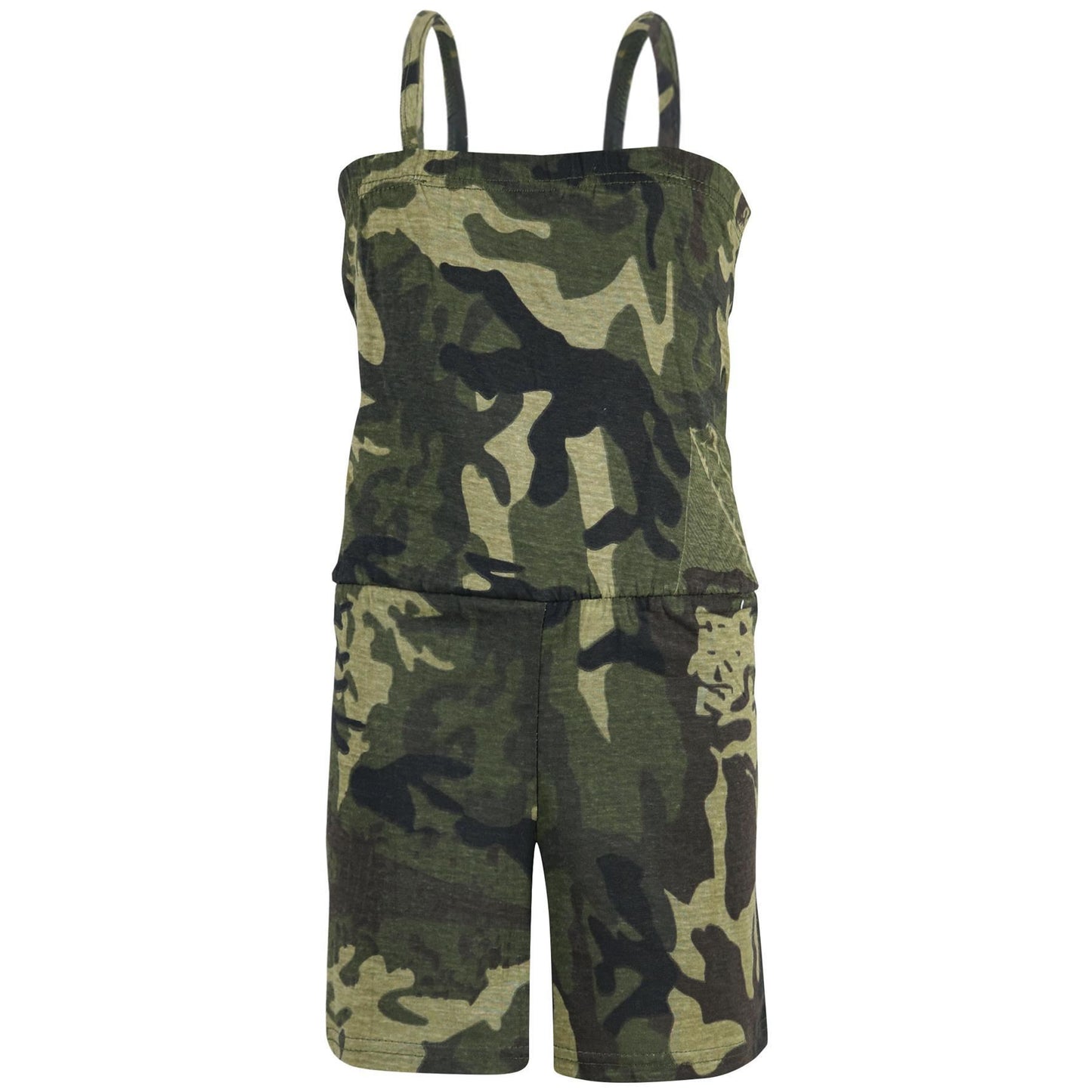 Kids Girls Plain Color Playsuit Trendy Summer All In One Jumpsuit New Age 5-13 Y