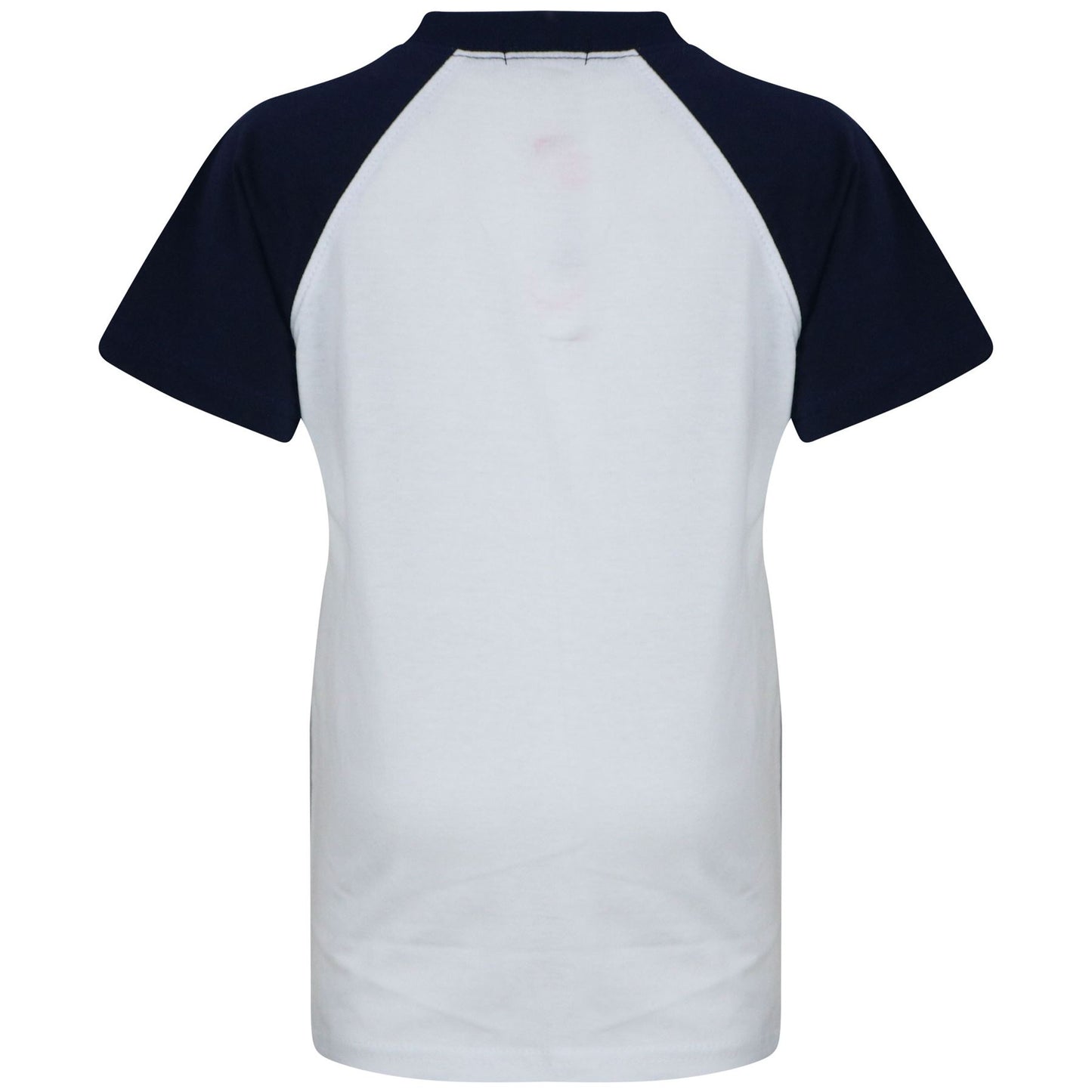 Kids Raglan Style T Shirt Contrast Colour Short Sleeve Top Girls Boys Age 5-13 Y