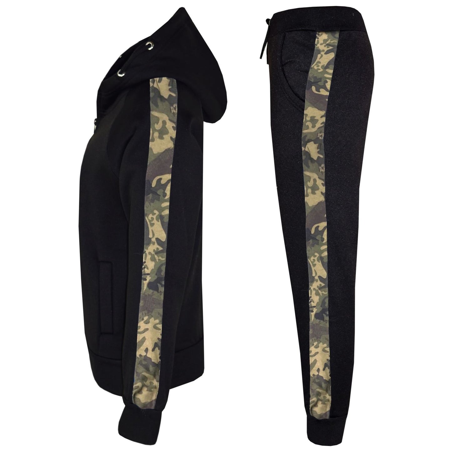 Kids Girls Boys Jogging Suit Fleece Hooded Hoodie Bottom Tracksuit Jogger 5-13Yr