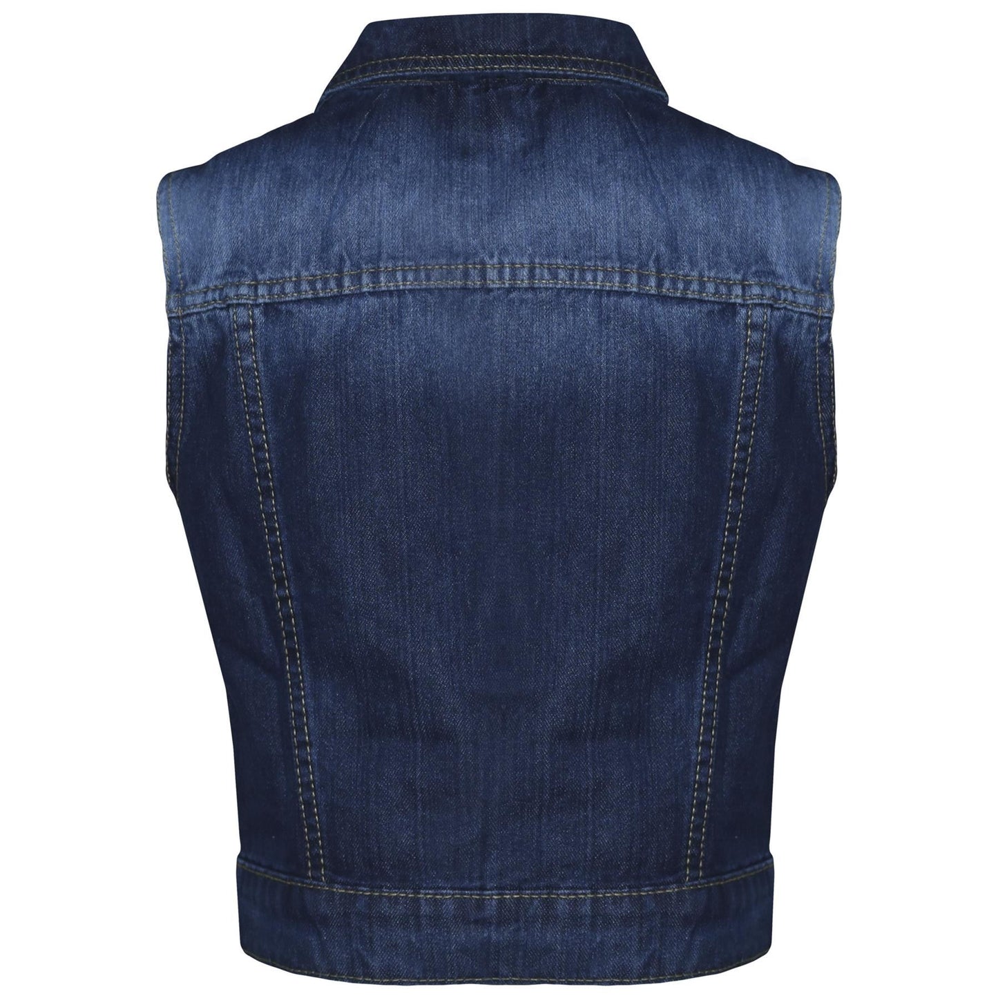 Girls Denim Jacket Dark Blue Jeans School Jackets Coats Age 3-13 Years