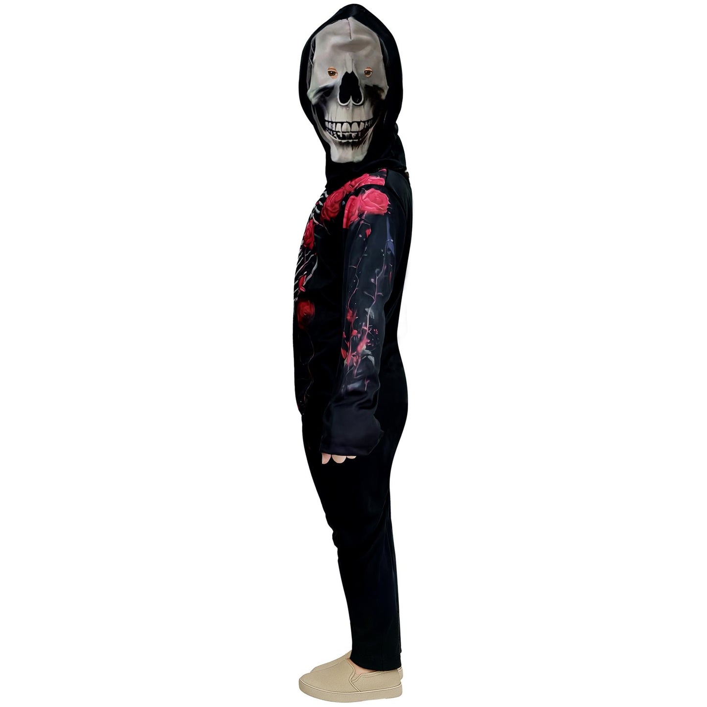 A2Z 4 Kids Boys Girls Rose Skeleton Halloween Costume Fancy Dress with Hooded