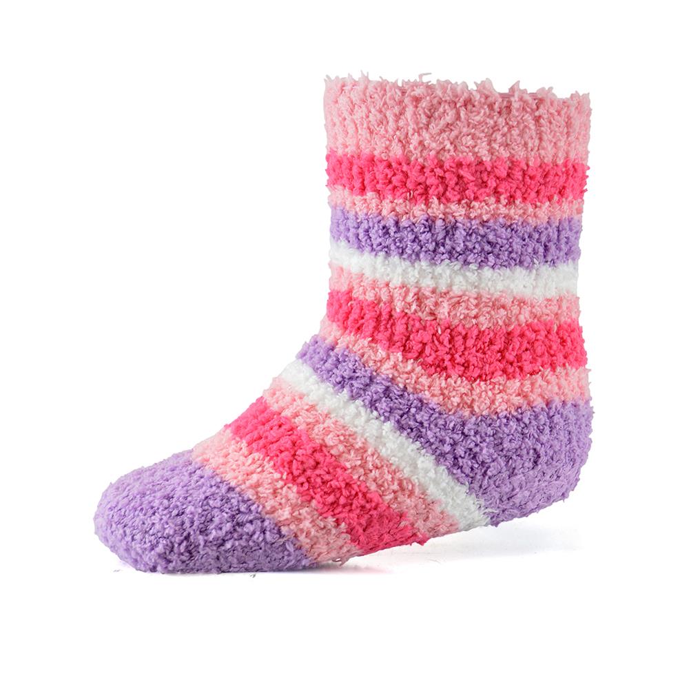 Infant Baby Boys Girls Slipper Fluffy Socks With Gripper Pack of 2 Newborn Socks