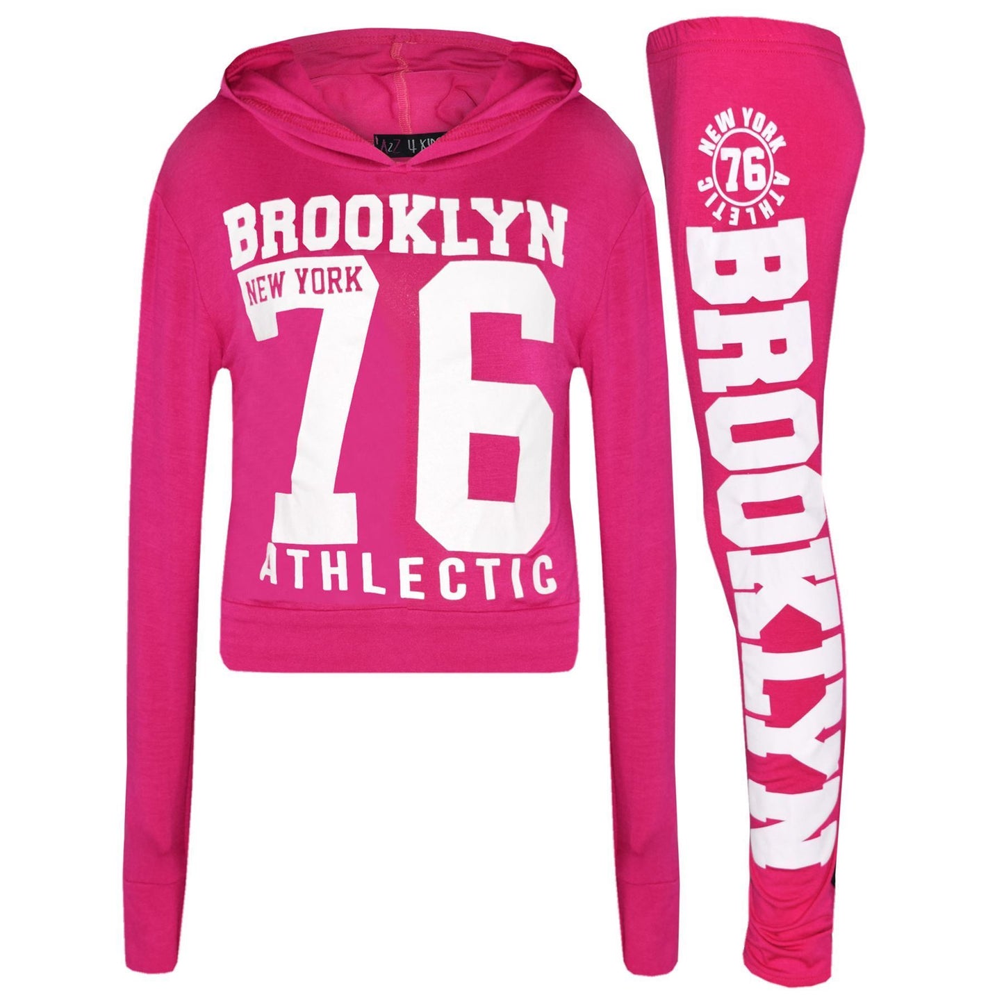 Kids Crop Top & Legging Set Active Wear Girls 5-13 Years