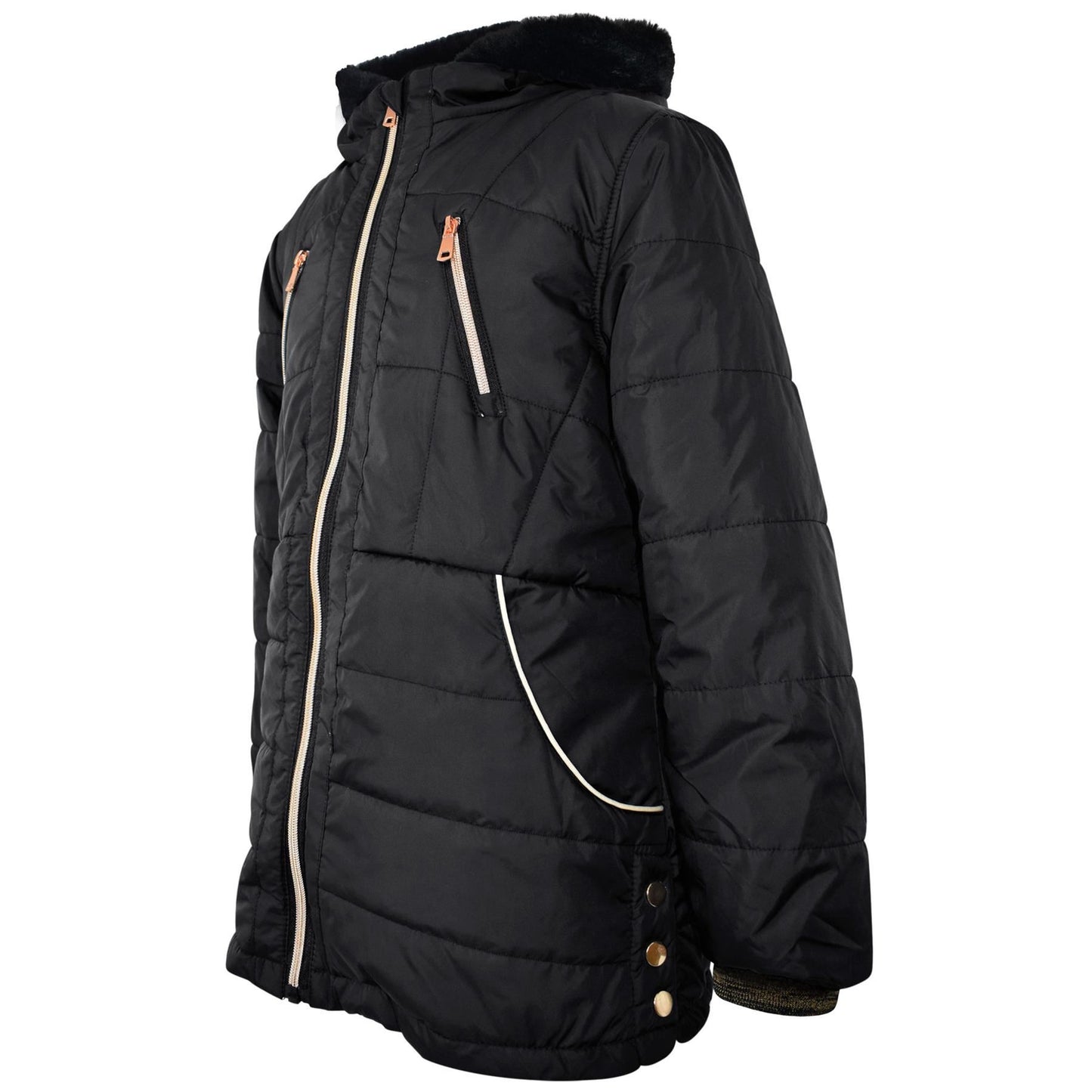 Kids Girls Longline Fashion Padded Casual School Jacket Bubble Coat 5-13 Years