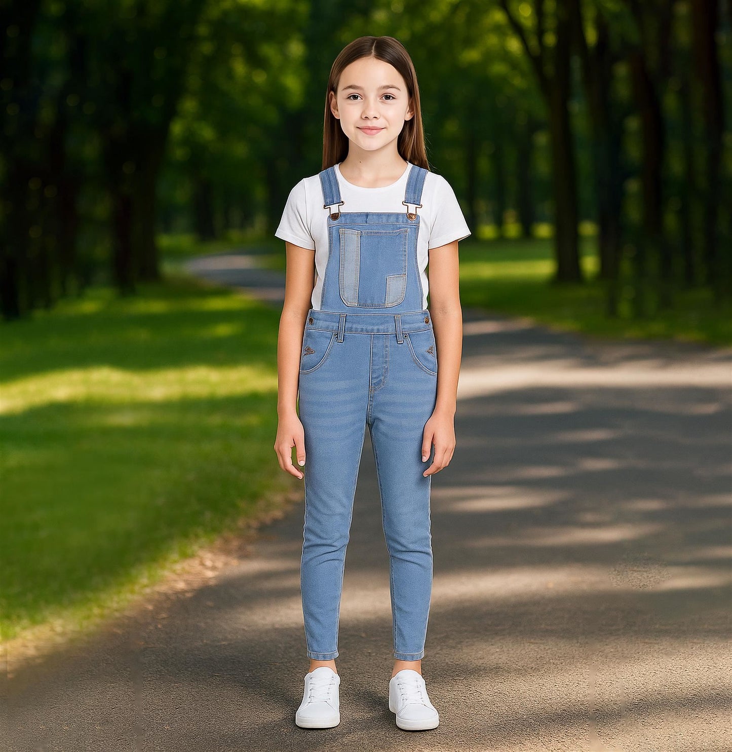 A2Z 4 Kids Girls Denim Dungarees Jeans Overall All in One Jumpsuit Playsuits