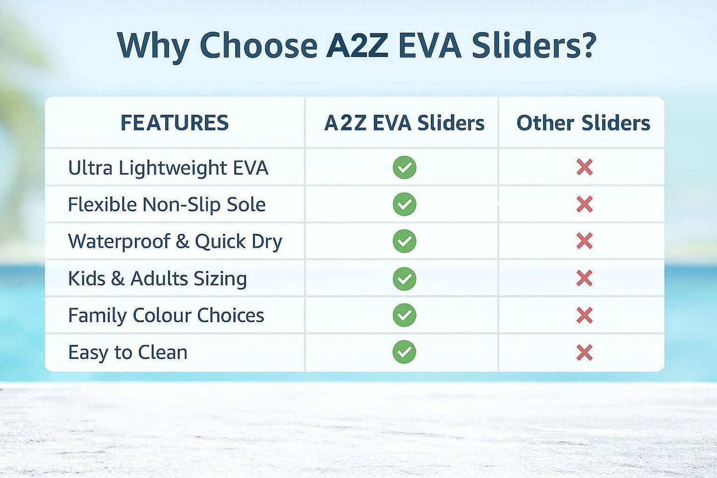 A2Z Mens Womens Boys Girls EVA Sliders Soft Pool Slides Non Slip Shower Slippers