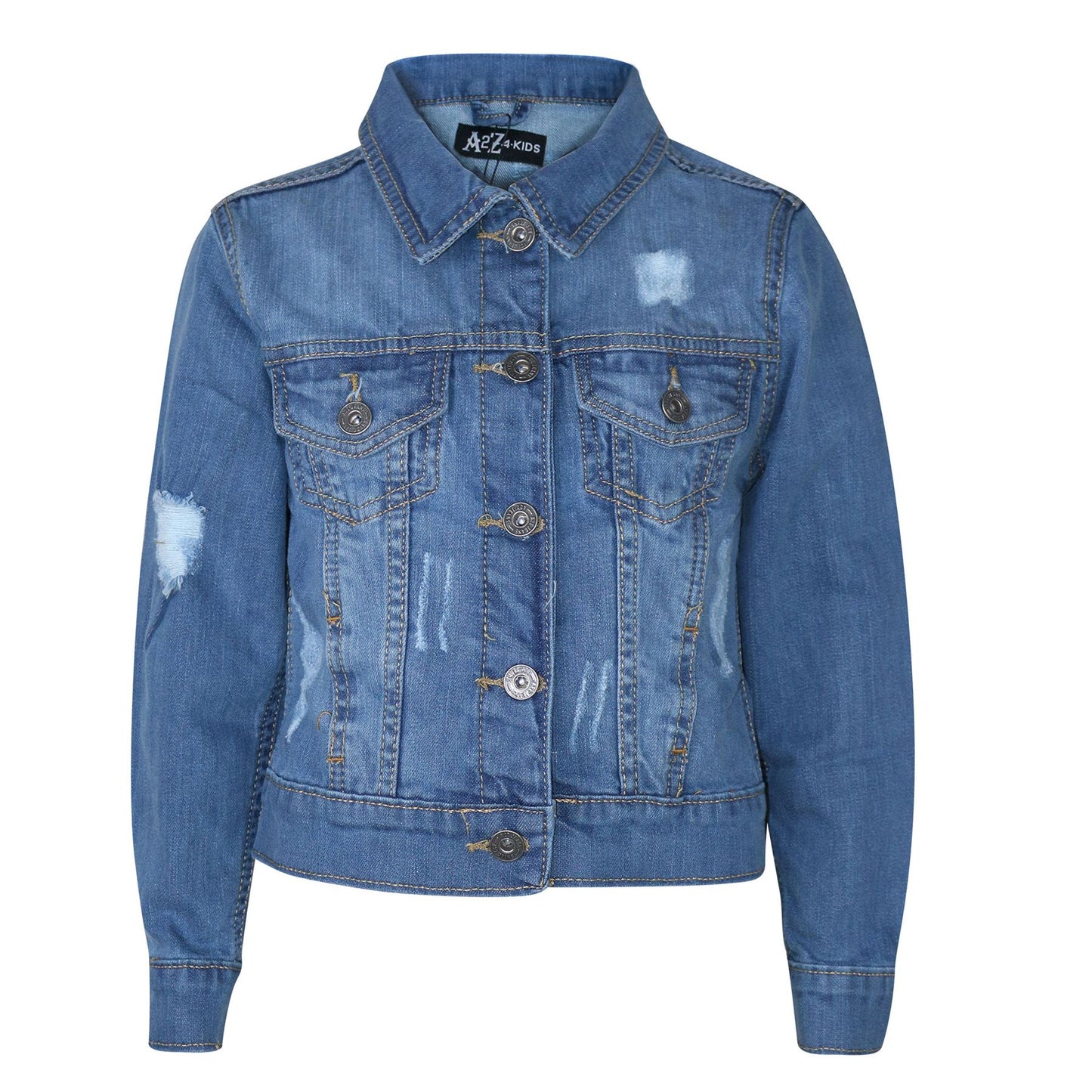 Kids Boys Denim Jacket Ripped Jeans Fashion Jackets Coat Age 3-13 Years