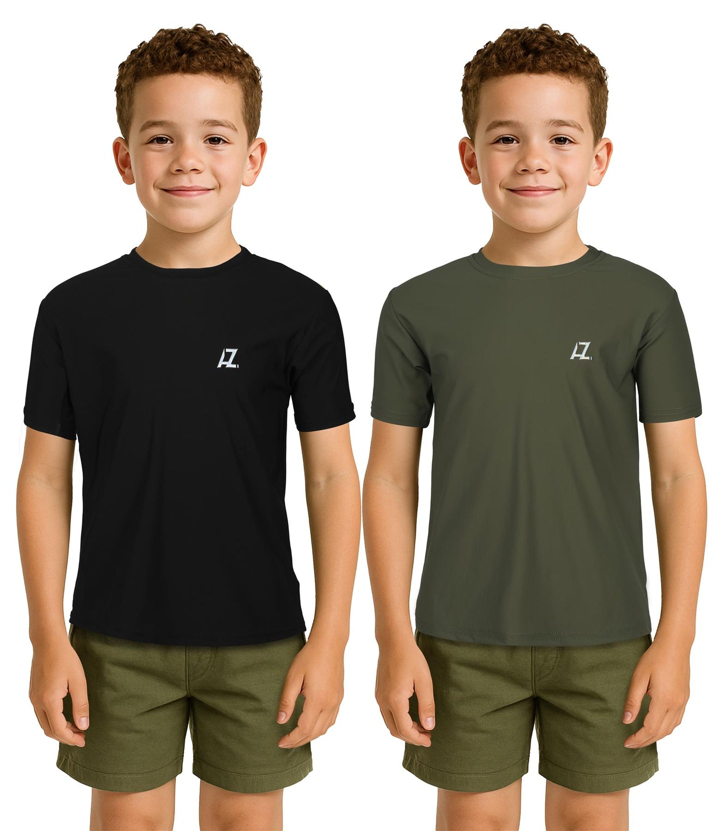 Kids Boys Plain Short Sleeves Active T Shirt Athletic Soft Breathable Summer Top