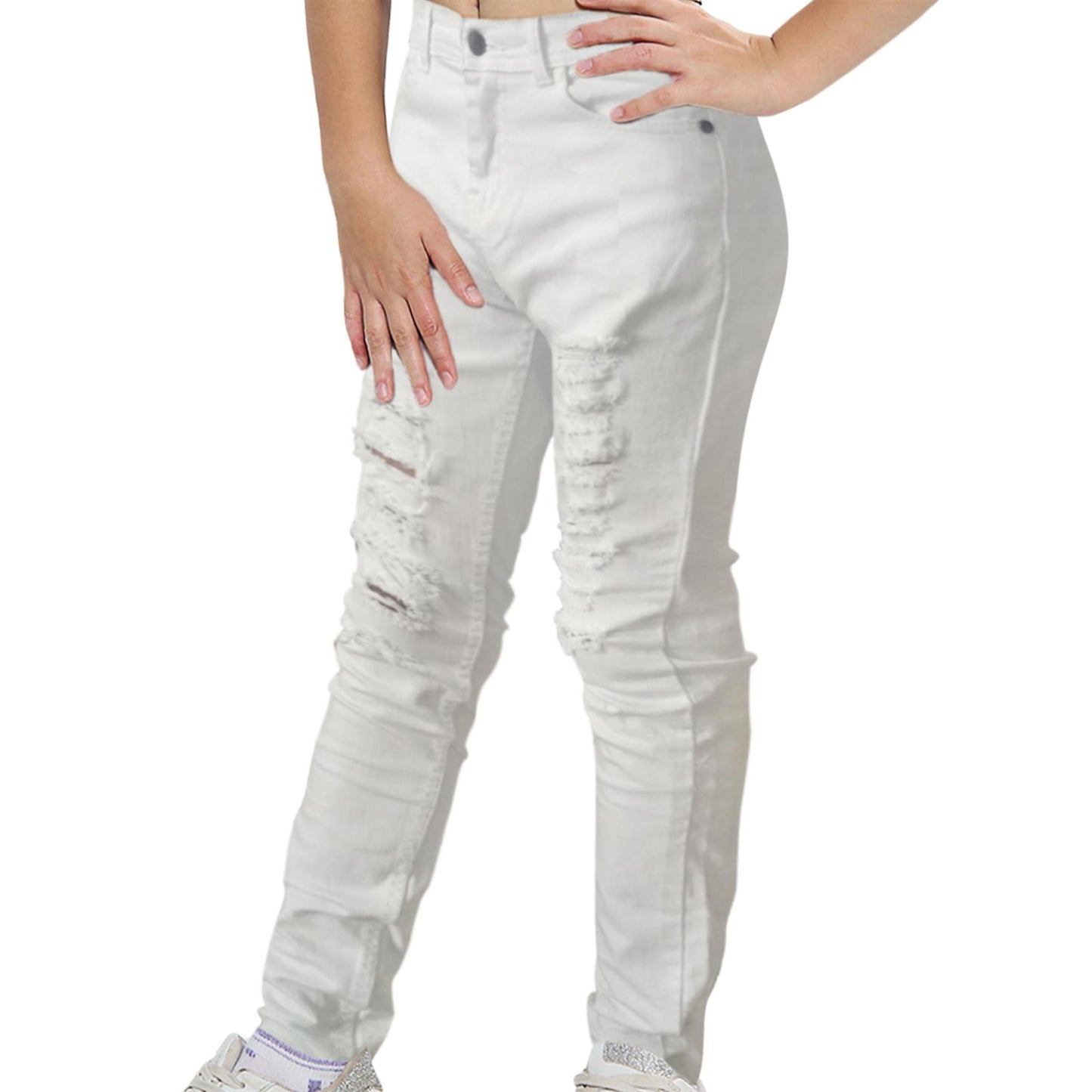 A2Z 4 Kids Girls Jeans Lightweight Ripped Comfort Stretchable Jeans Age 3-14 Years