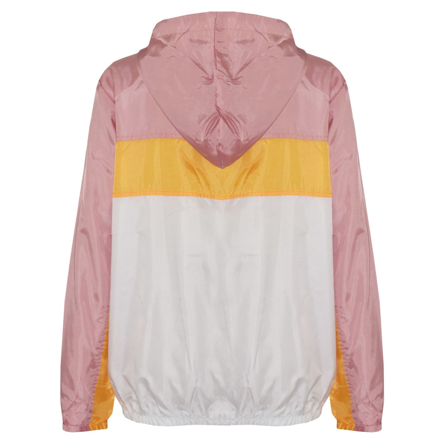 Kids Boys Girls Windbreaker Contrast Block Hooded Jackets Rain Mac Raincoat 5-13