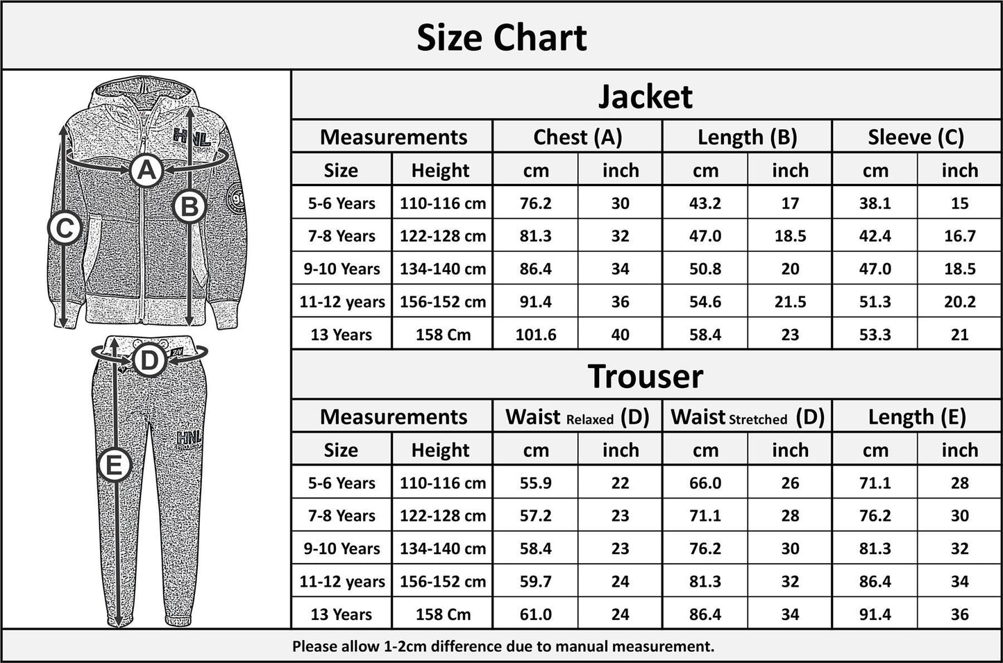 Kids Boys Design Tracksuit Jogging Suit Jacket Top Bottoms Joggers Age 7-13 Year