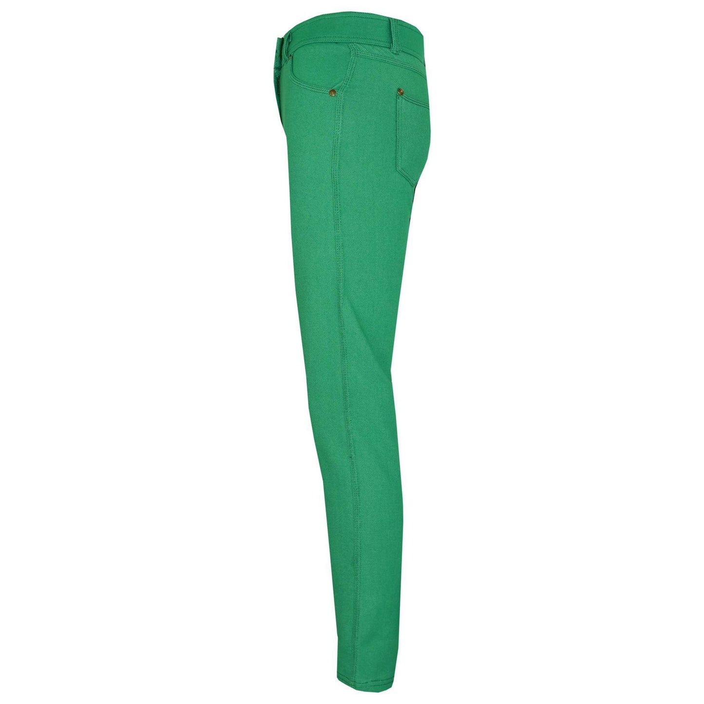 Kids Skinny Jeans Girls Stretchy Jeggings Fit Pants Coloured Trousers 5-13 Years