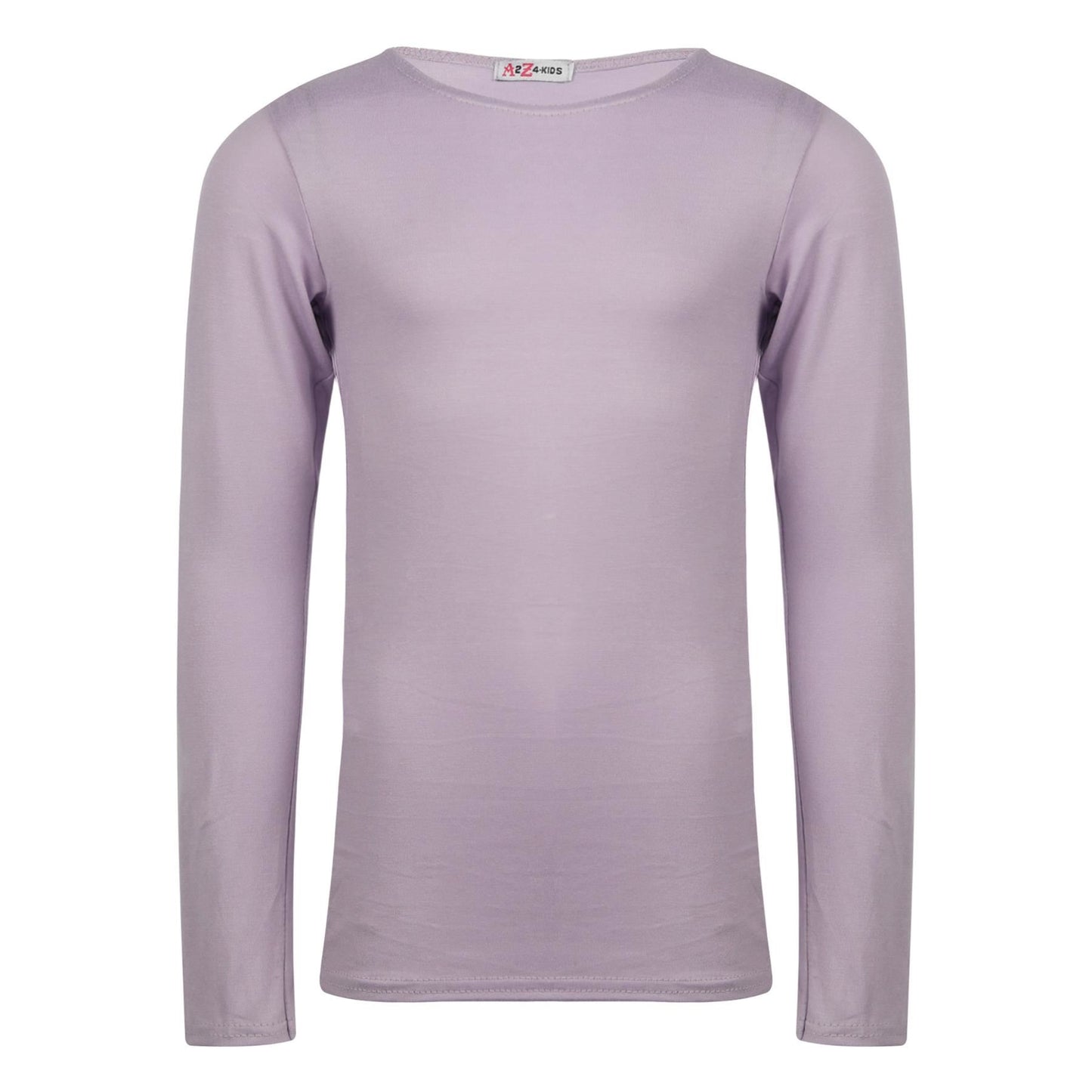 A2Z 4 Kids Girls Plain Long Sleeve T Shirt Soft Feel PE School Activewear Shirts