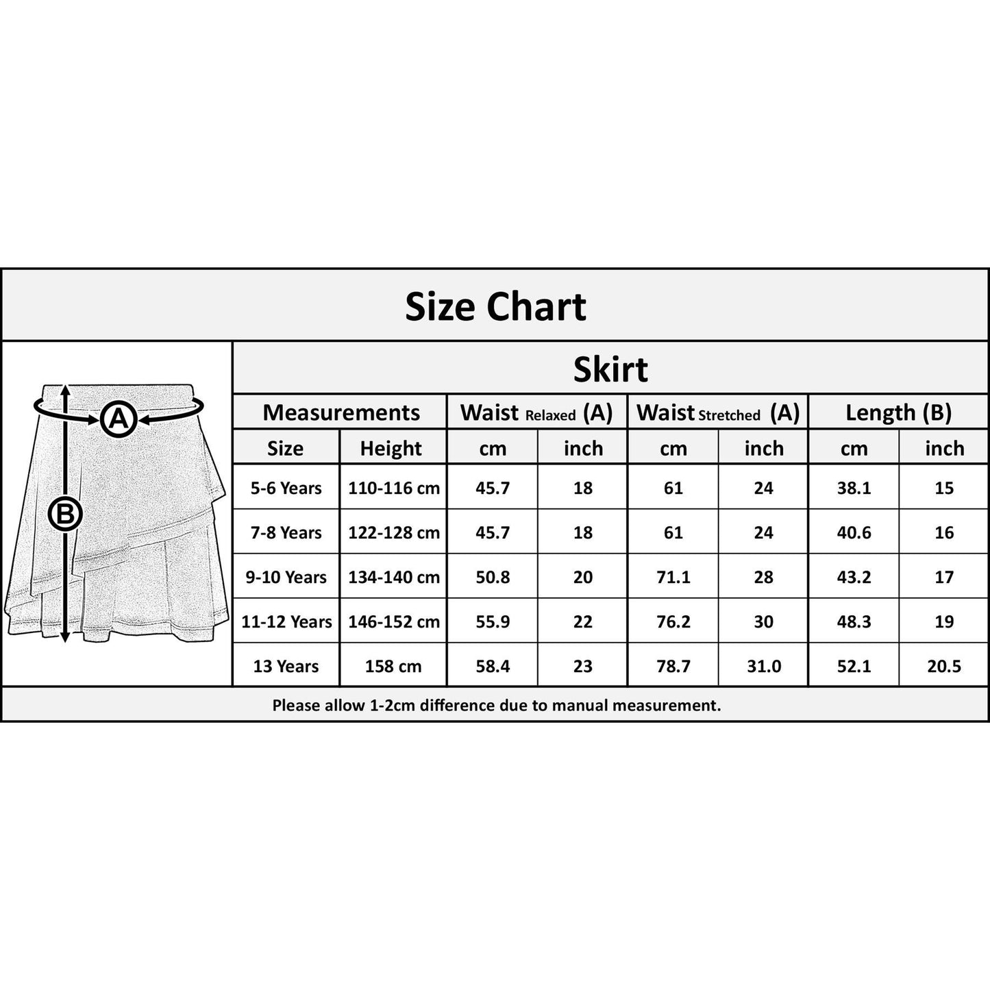 A2Z 4 Kids® Girls Skirt Kids Plain Color Fashion Dance Double Layer Party Skirts New Age 5 6 7 8 9 10 11 12 13 Years