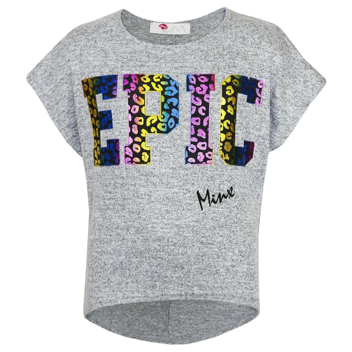 Kids Girls " EPIC " Printed Crop Top Stylish Fashion Trendy Top Age 7-13 Years