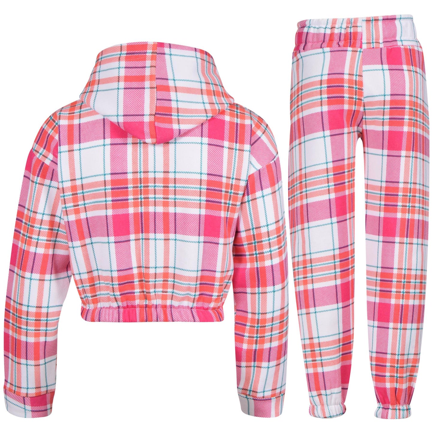 Kids Tie Dye Tracksuit Gym Cropped Hoodie Sweatpants Cord Set Girls Age 5-13