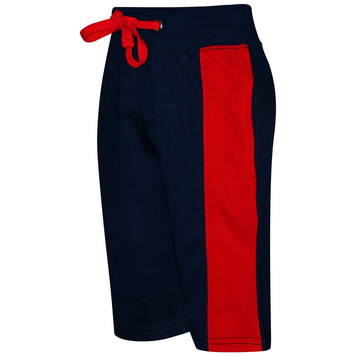 Kids Boys T Shirt Shorts 100% Cotton Contrast Panel Top Summer Short Set 5-13 Yr