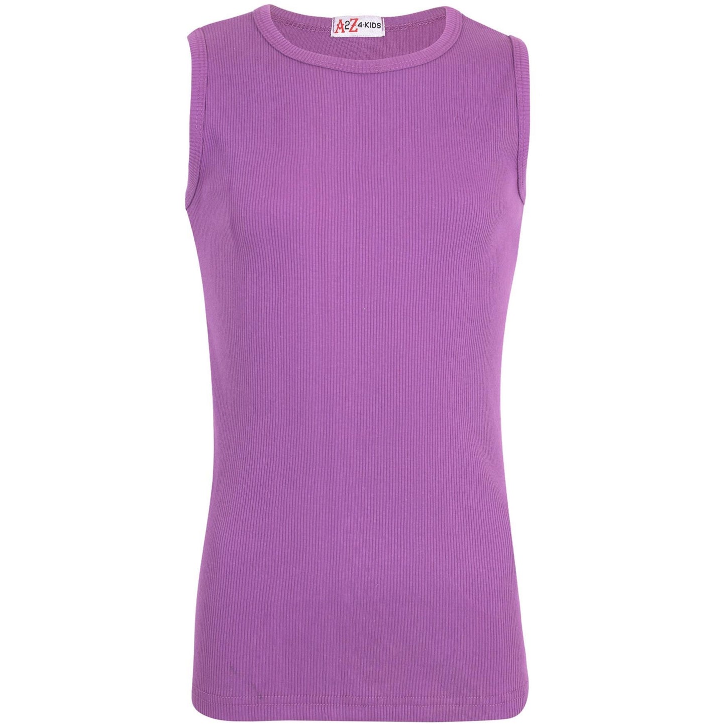 Kids Girls Boys Childrens Vest Top Tank Top Fitted 100% Rich Cotton 2-13 Years