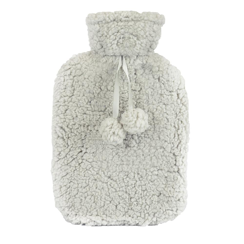 A2Z Hot Water Bottle 2 Litre Plush Teddy Fur Fleece Cover Rubber Hot Water Bag