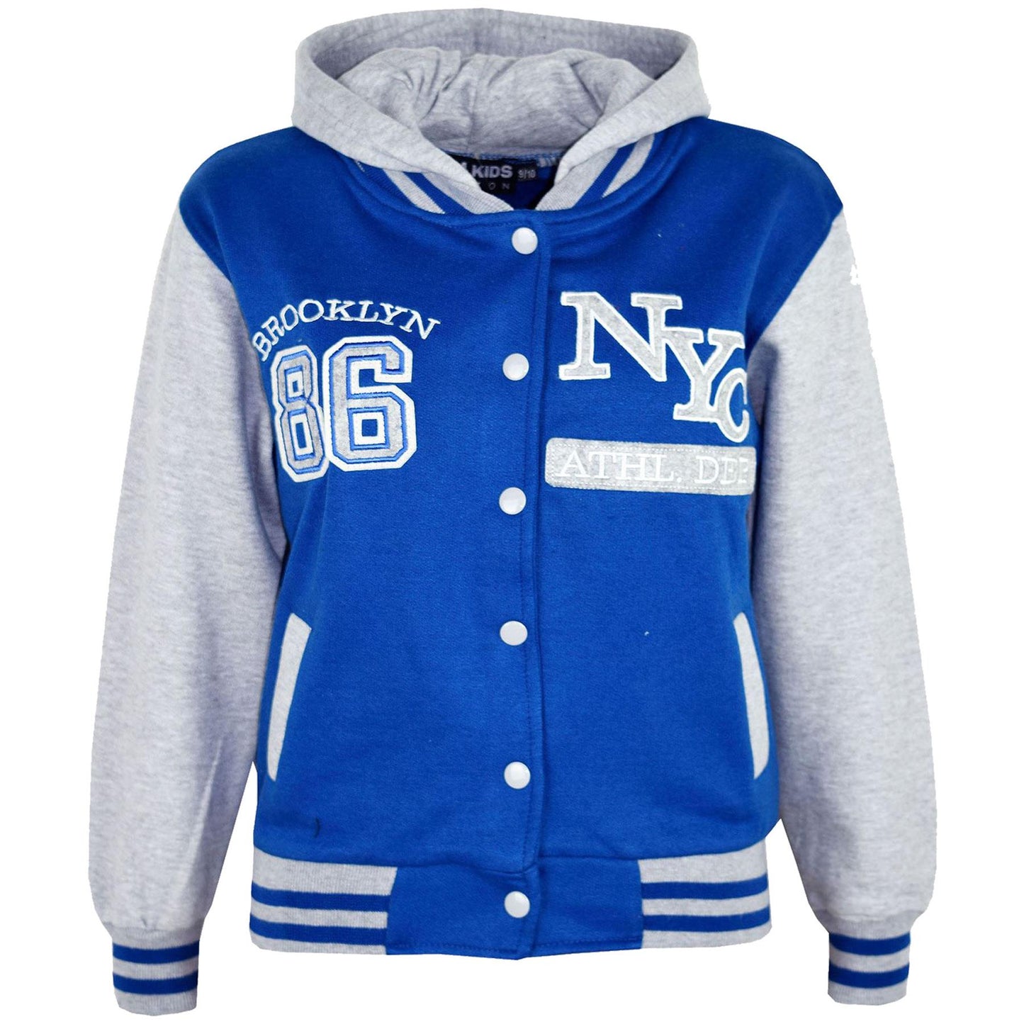 A2Z 4 Kids Girls Boys Baseball NY ATHLETIC Hooded Trending Jacket Age 5-13 Years